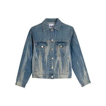 MSGM Denim Jackets Women's Blue