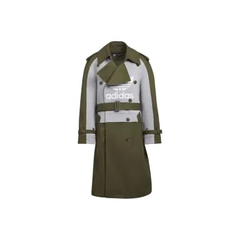 adidas originals Women's Logo Trench Coat Brown