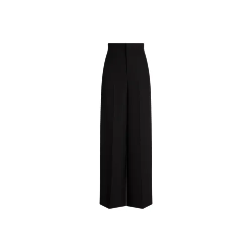SCANLAN THEODORE Wool Barathea Wide Leg Trouser Casual Pants Women's Black
