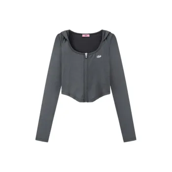 CHUU 2024 Fall New Arrival Cropped Coats Women's Black Gray