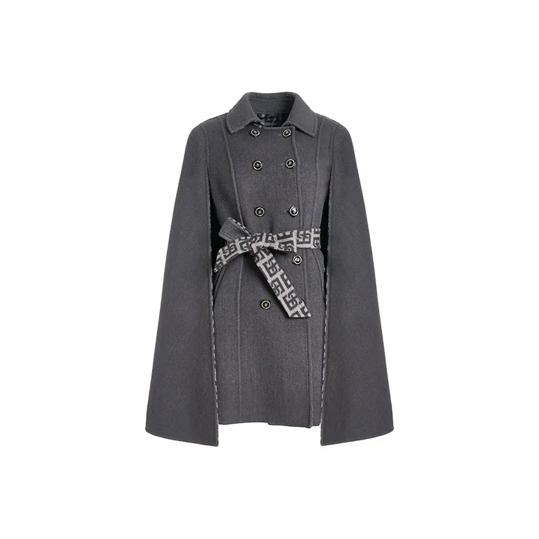 BESIONIA Coats Women's Dark Gray-0