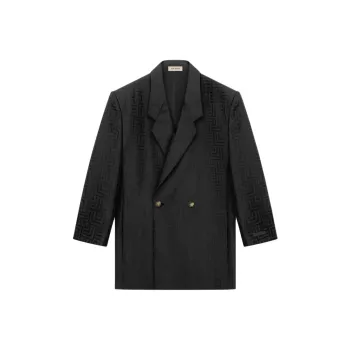 Fear Of God SS24 Season 8 Collection Wool Jacquard California Blazer Business Suit Women's Black