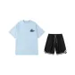 2 Pack (Haze Blue Top+Black Shorts)