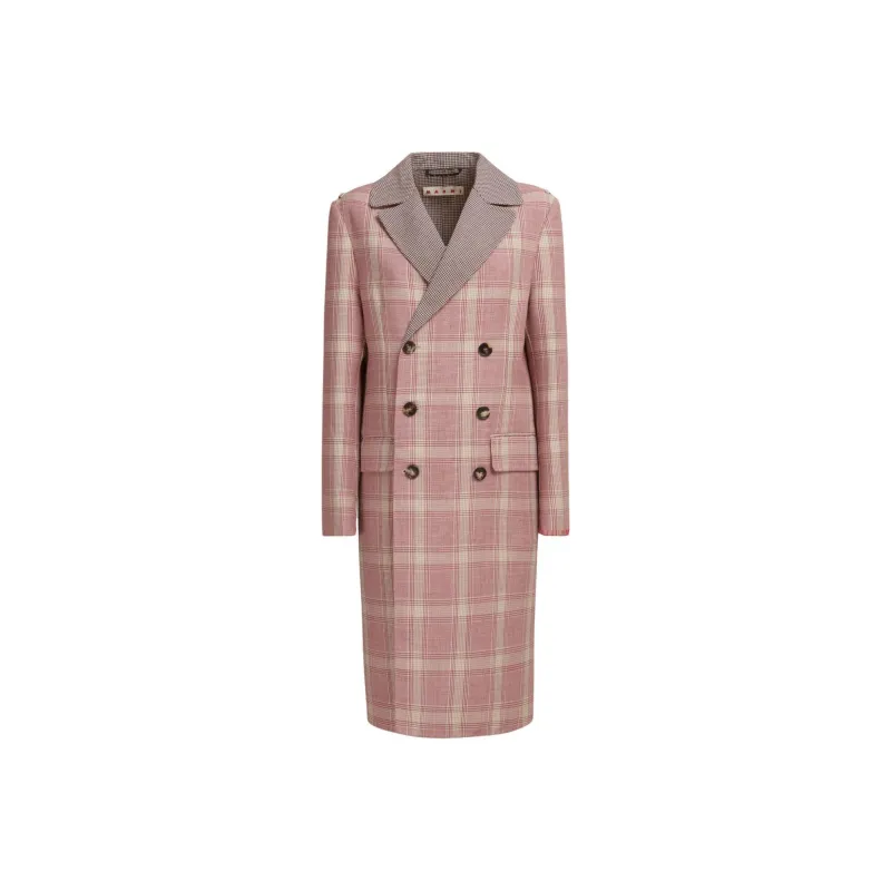MARNI Checked Double-breasted Coat-0