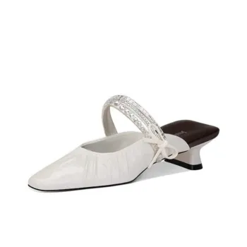 JESSICA SOPHIA Rhinestone Abrasion Resistant Slip Resistant Closed Toe Slippers Women's