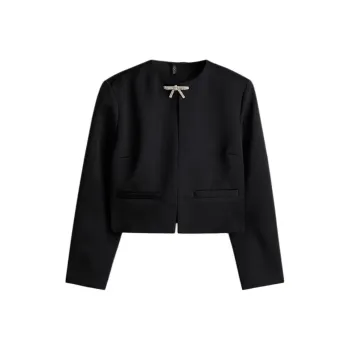 H&M Cropped Coats Women's Black