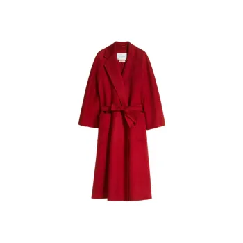 MaxMara Labbro Series Velvet-feel Coat Women's Red