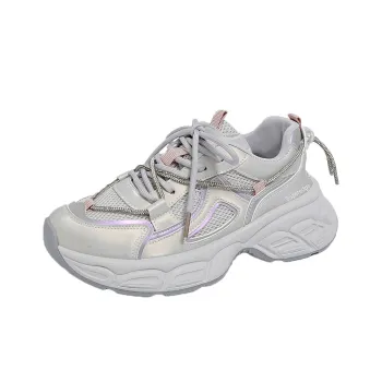 SUPEREDGE Slip Resistant And Abrasion Resistant Coverage Low Top Chunky Sneakers Women's