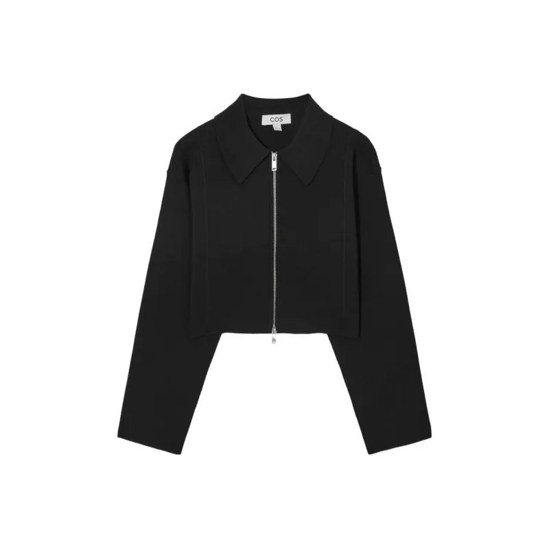 COS Cropped Coats Women's Black-0