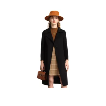 FENHONGMALI Coats Women's Black