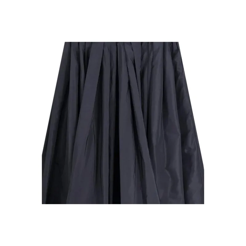 PINKO Strapless Pleated Asymmetric Midi Dress-5