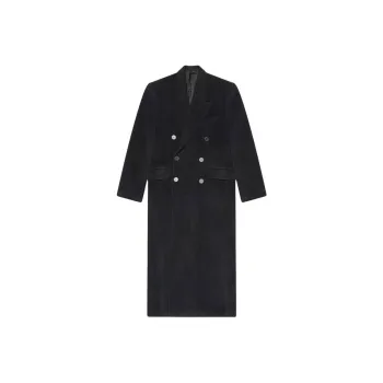 Balenciaga Velvet-feel Coat Women's Black