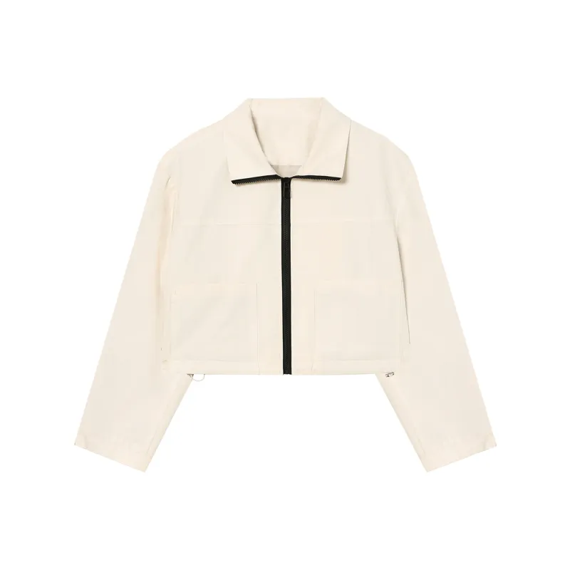 THE SEA LIFE Cropped Coat Women's Ecru-0