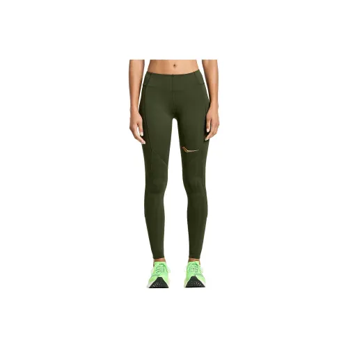 Saucony Elite Tight Casual Pants Women's Green