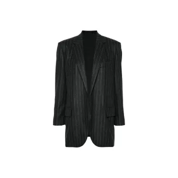 Brunello Cucinelli Pinstripe Single Breasted Blazer