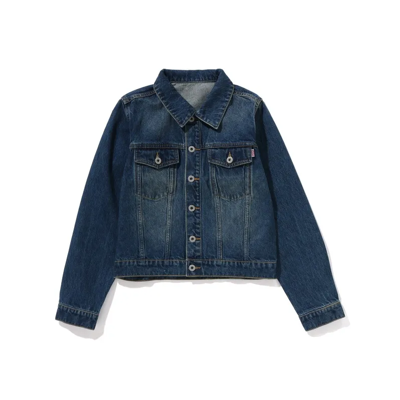 A BATHING APE FW24 Denim Jacket Women's Dark Blue-0