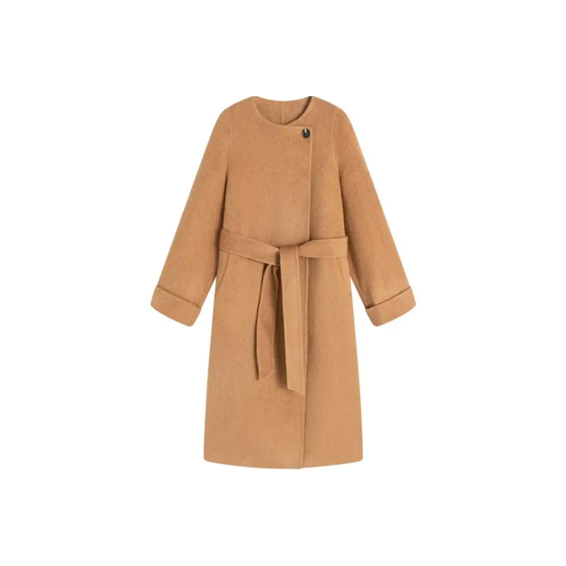 MOSIIMORII Coats Women's Pine Nut Camel-0