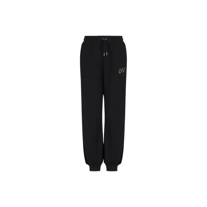 EMPORIO ARMANI Knitted Sweatpants Women's Black-0