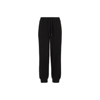 EMPORIO ARMANI EA7 FW24 Casual Pants Loose Fit Version Women's Black