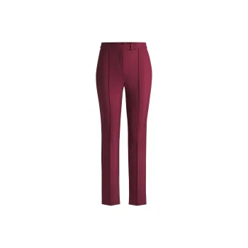 HUGO BOSS FW24 Casual Pants Women's Dark Red