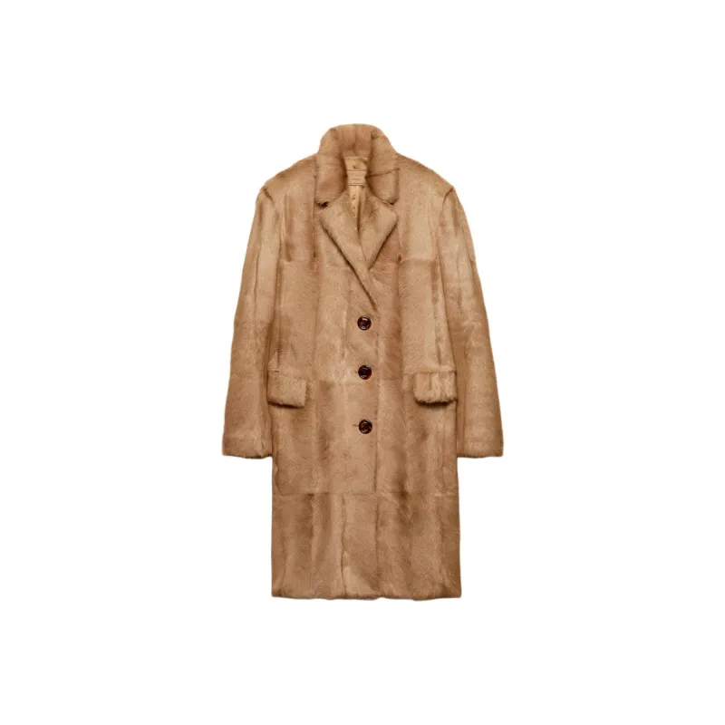 PRADA Coat Women's Beige Yellow-0