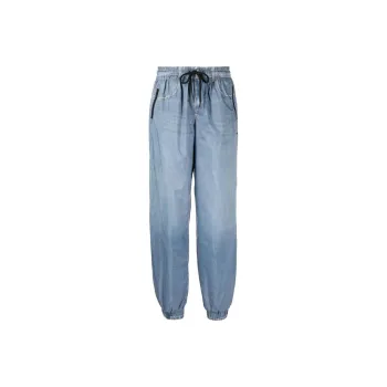 DIESEL Knitted Sweatpants Women's Light Blue