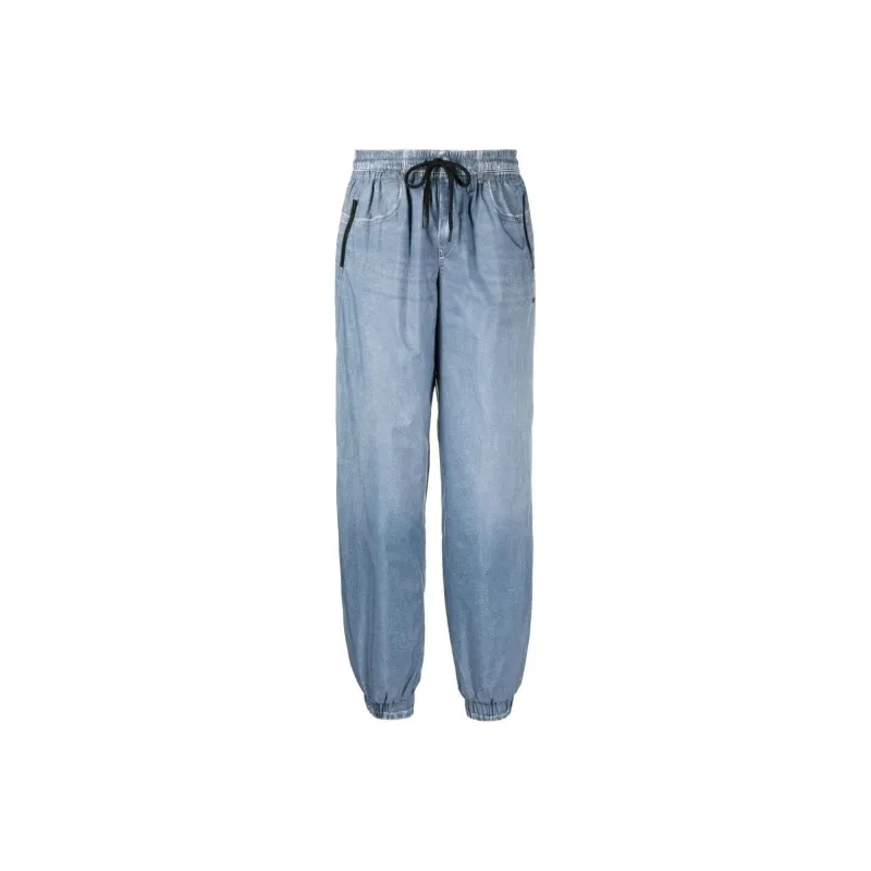 DIESEL Knitted Sweatpants Women's Light Blue-0