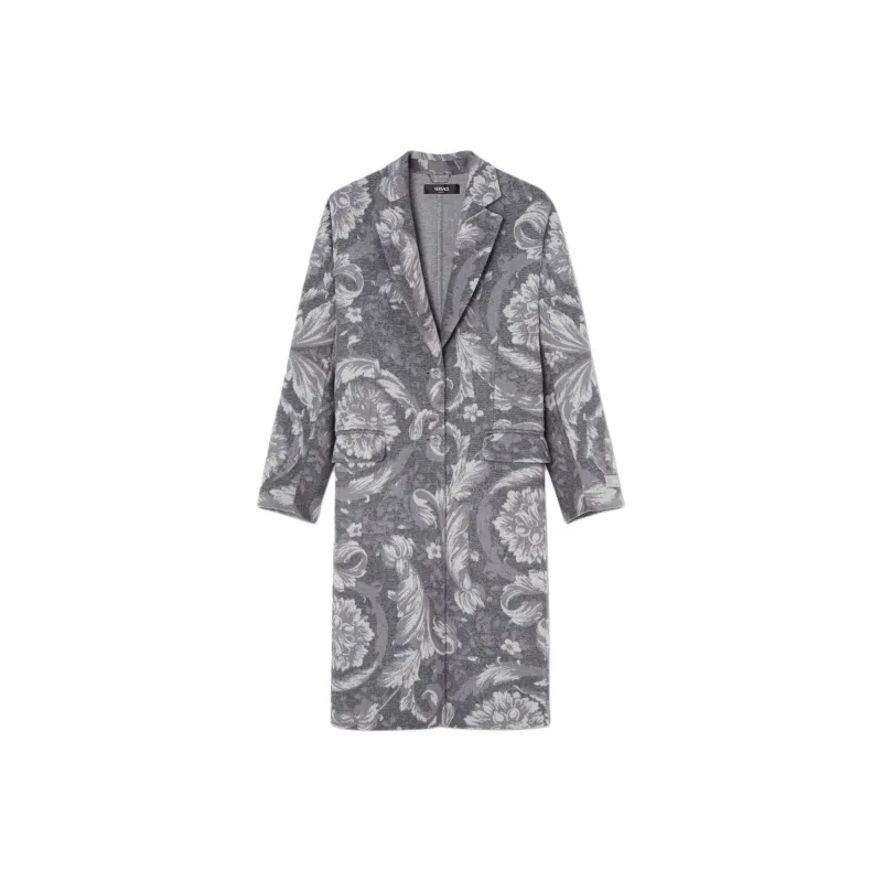 VERSACE Barocco-Printed Mid-Length Coat-0