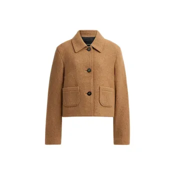 COACH FW24 Cropped Coat Women's Camel