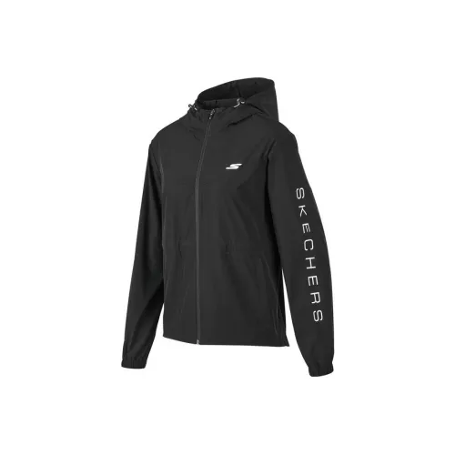 Skechers Windbreaker Jackets Women's Carbon Black
