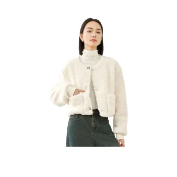 VIMLY Velvet feel Coat Women's Apricot