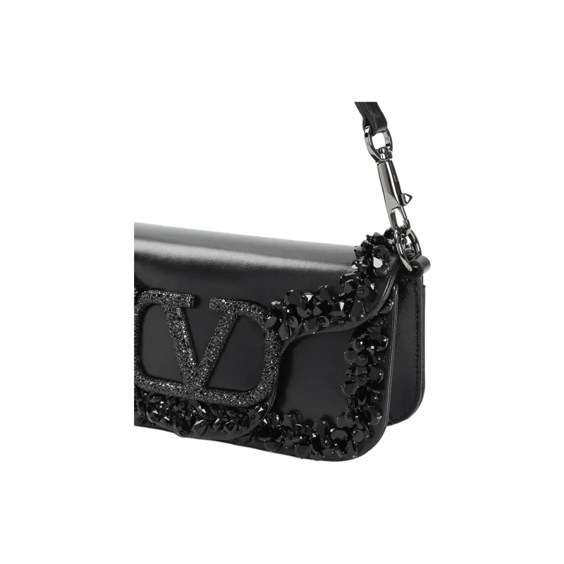 Valentino GARAVANI Leather One Shoulder Handbag Women's Black-2