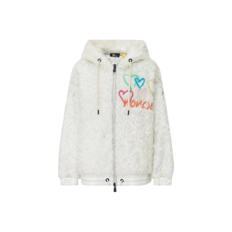 Moncler Velvet feel Coat Women's White-0