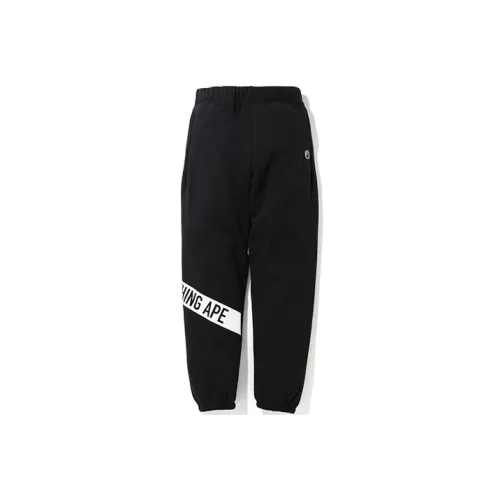 A BATHING APE Head Series Casual Pants Women's Black
