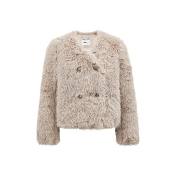 ONLY Eco Friendly Fur Coat Women's Pebble Gray