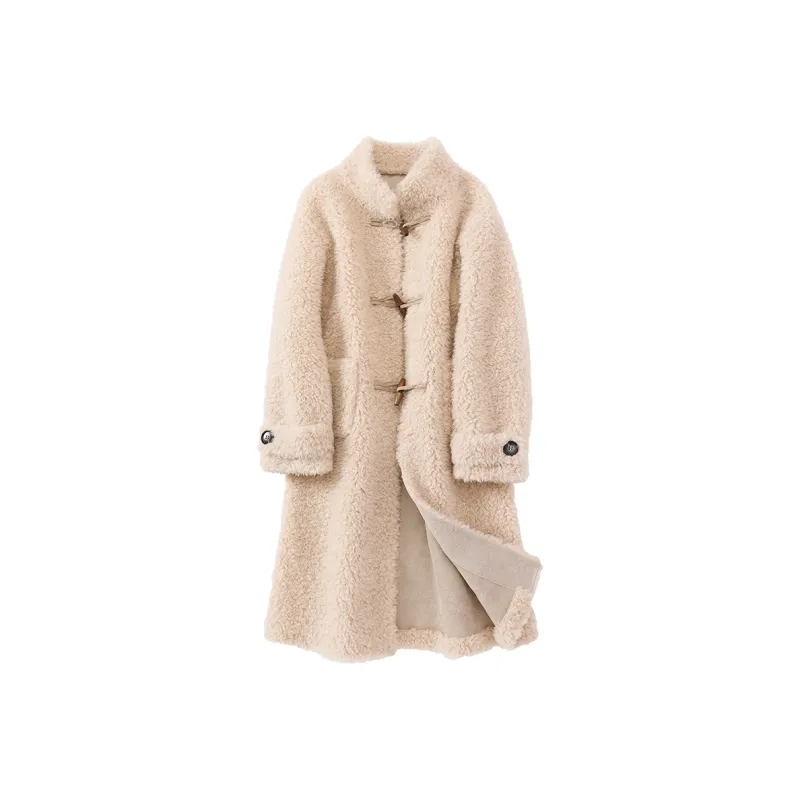 XIANGYING Coats Women's Khaki-0