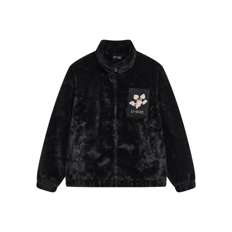 LiNing Sports Life Collection Velvet feel Coat Women's Black-0