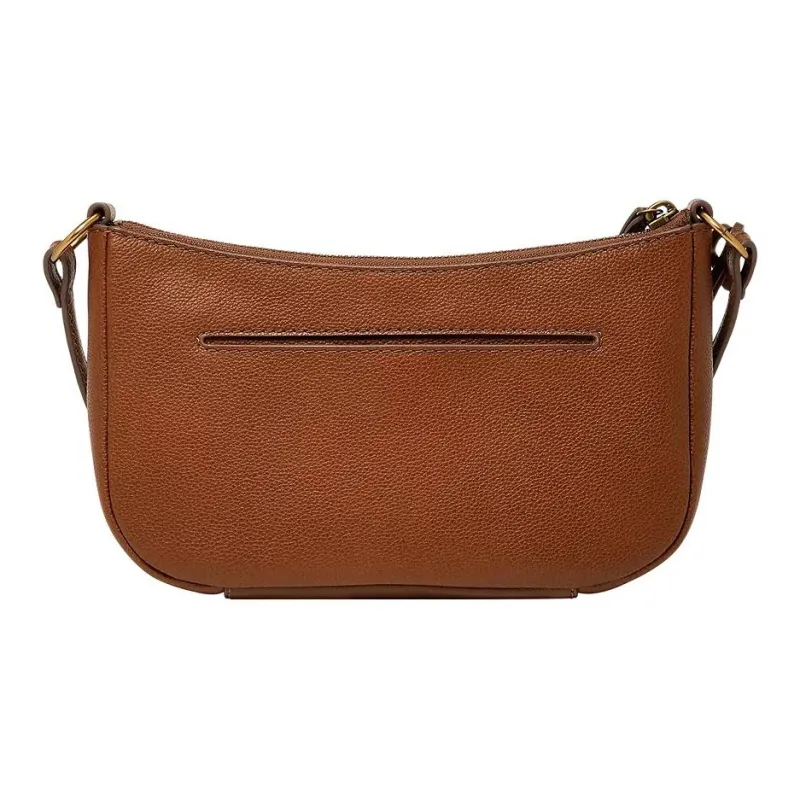 FOSSIL Leather One Shoulder Handbag Small Size Women's Medium Brown-1