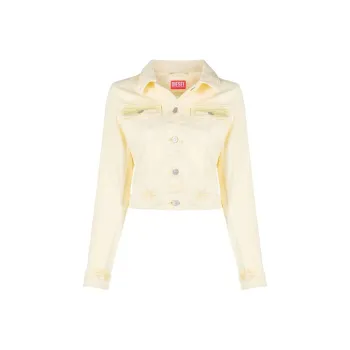 DIESEL Denim Jackets Women's Light Yellow
