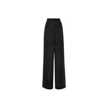 FENDI Monogram-print Silk Trousers