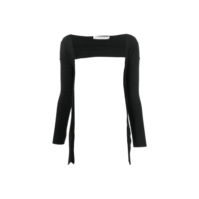 PHILOSOPHY DI LORENZO SERAFINI Tie fastening Knitted Bolero-0