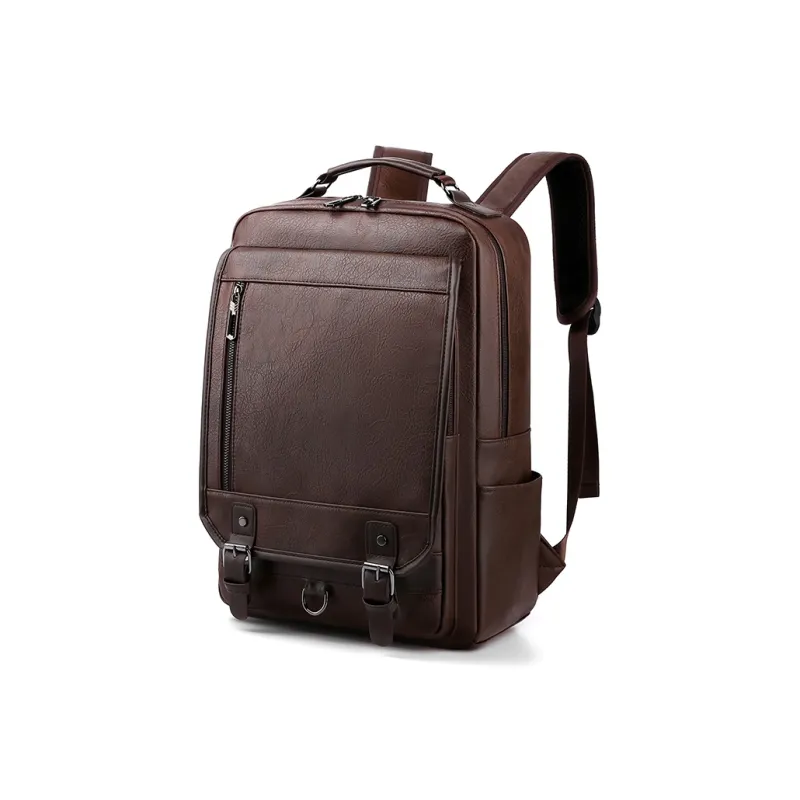 H YXIANG PU Backpack Men's Multicolor-2