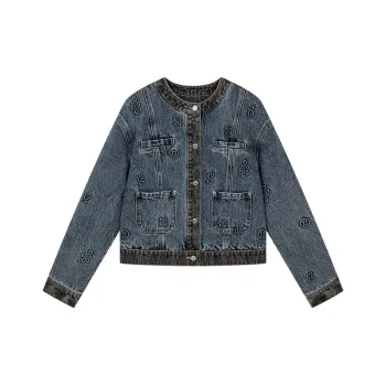 UOOYAA Denim Jacket Women's Blue