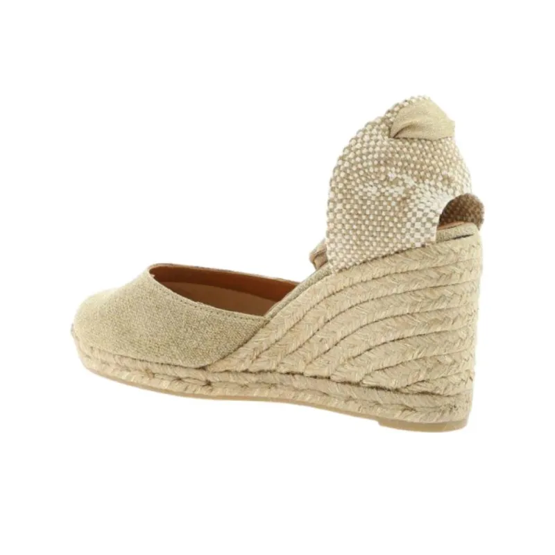 Castañer CARINA Wedge Heel High Heels 10cm Women's Gold-3