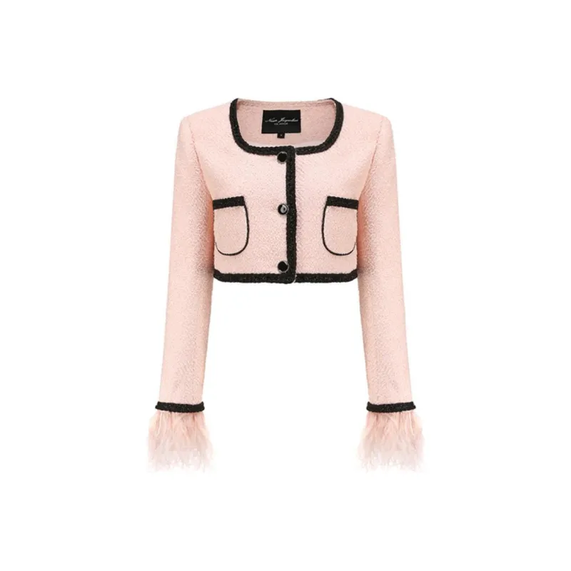 NANA JACQUELINE Cropped Coats Women's Pink-0