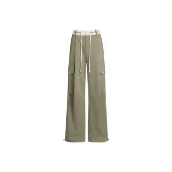 FHMY Casual Pants Women's Khaki Green