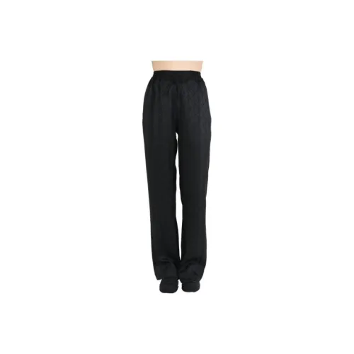 Marine Serre Moon Sun Satin Jacquard Drawstring Trousers 'Black'