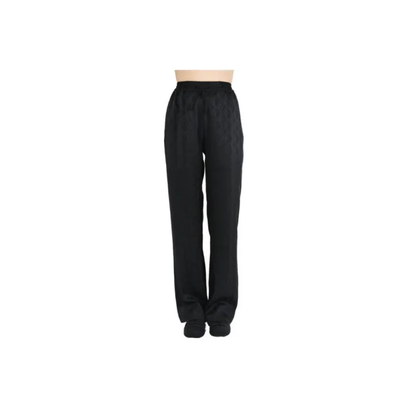 Marine Serre Moon Sun Satin Jacquard Drawstring Trousers 'Black'-0