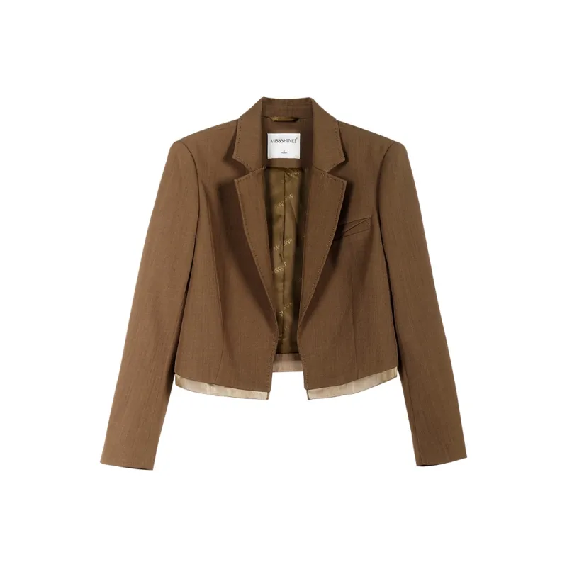 MISSSHINE Business Suit Women's Coffee-0
