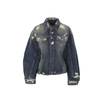 MARC JACOBS The Rip And Repair Fluted Denim Jacket